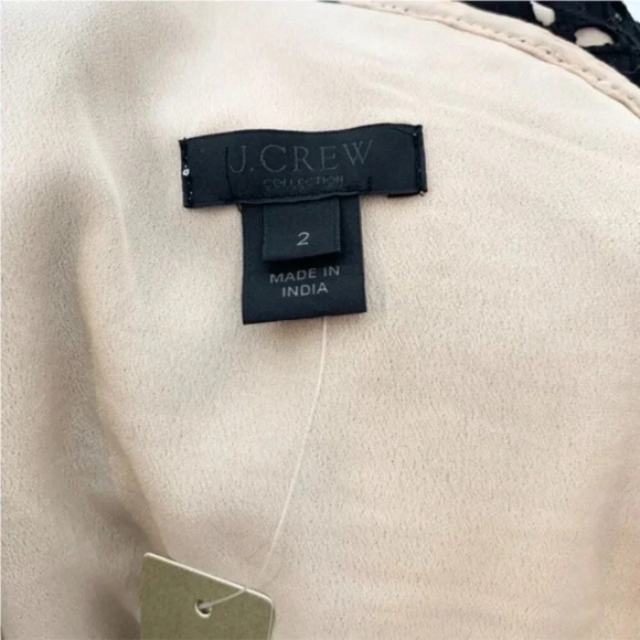 J. Crew Collection One-Shoulder Ruffle Dress Black In Eyelet Size 2 NWT - Picture 7 of 11